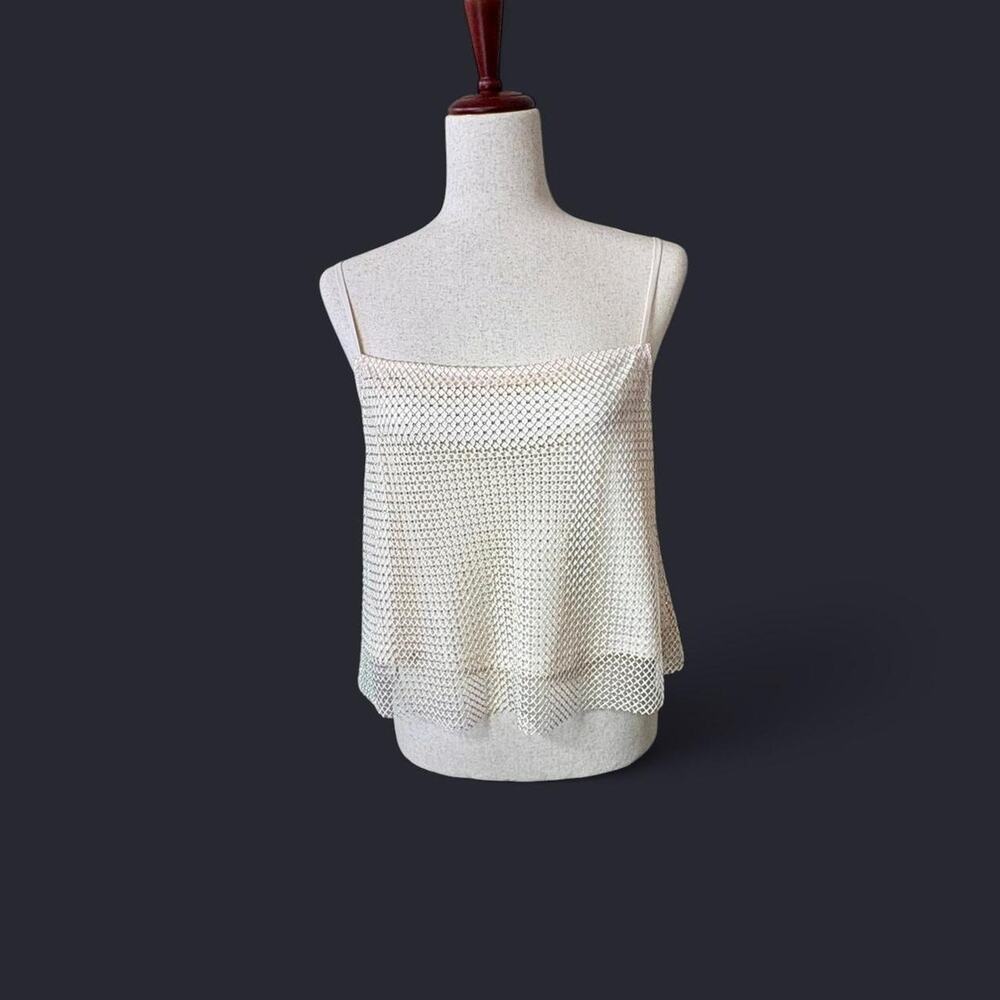 Nwot cream crochet tank top